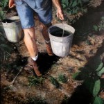 Water Bearer. Oil on board. 48 x 48 inches.